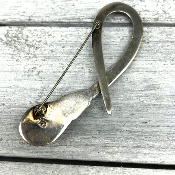 103. Sterling Zina Beverly Hills Sterling 925 Artisan Brooch - Picture 3 of 3